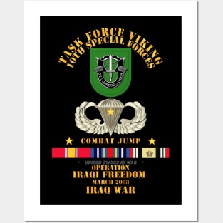 Combat Jump - TF VIking - 10th SFG - OEF - Iraq w SVC Posters and Art